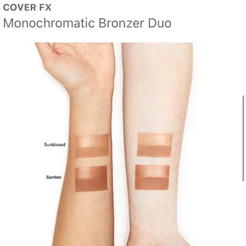 Cover FX Monochromatic Bronzer duo matte +shimmer sun kissed bronze NEW